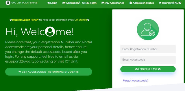 Uyo City Poly Login Portal