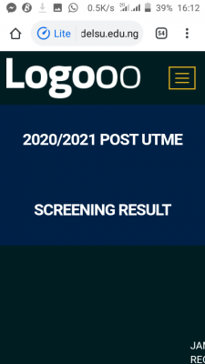 DELSU Post-UTME Screening results for 2020/2021 session