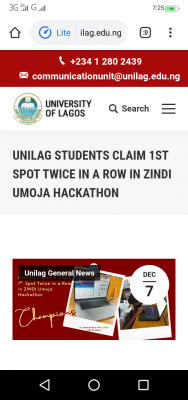 UNILAG students claim 1st spot twice in a row in Zindi Umoja Hackathon