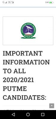 FUNAI notice to Post UTME candidates, 2020/2021 session