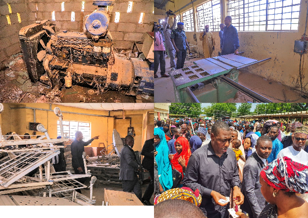 Borno state gov suspends the management Ramat Polytechnic after paying the school a surprise visit