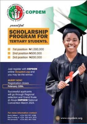 COPDEM undergraduate scholarship Program, 2024