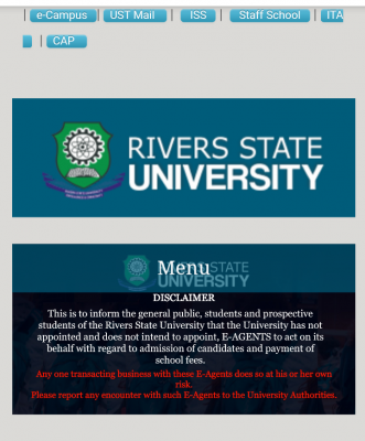 Rivers State University Disclaimer Notice