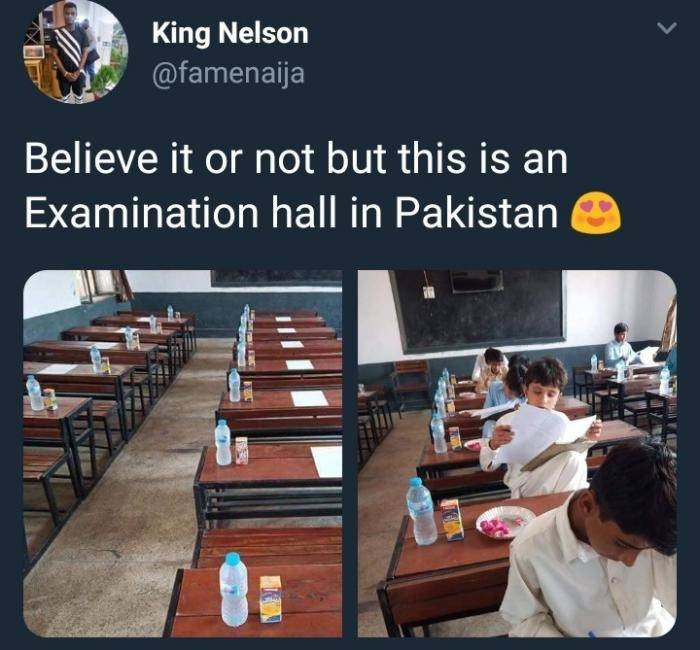 Viral Photo of An Examination Hall In Pakistan