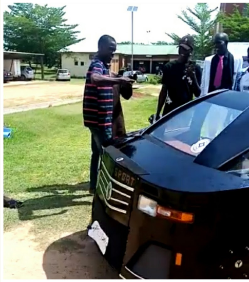 FUTMINNA engineering student builds a car for his final year project (video)
