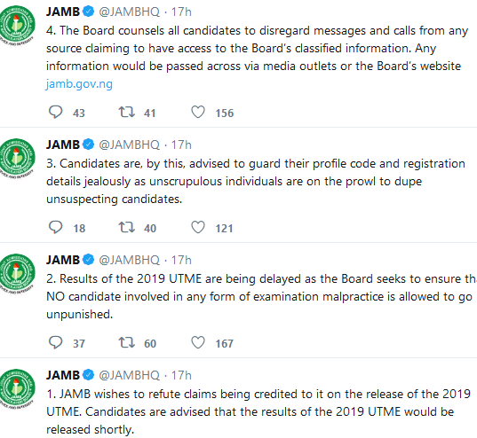 JAMB Results Will Be Released "Shortly" - JAMB