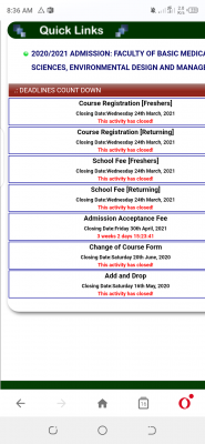 FUOYE extends acceptance fee payment deadline, 2020/2021