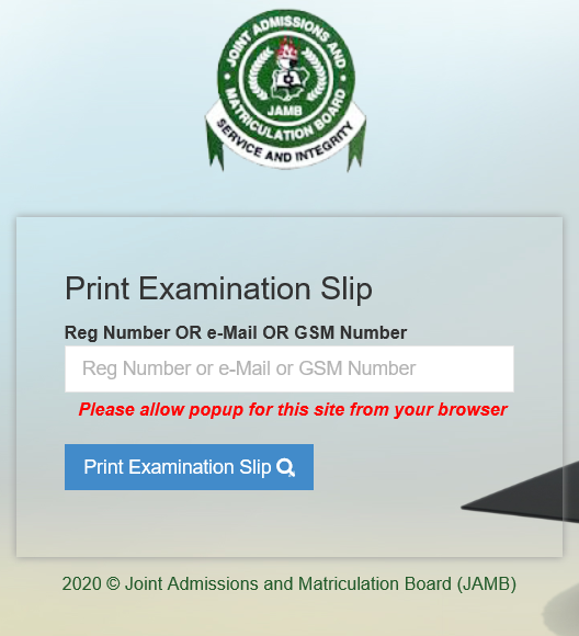 JAMB 2021 UTME Slip Printing - Monitoring Thread