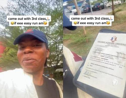 "Run am if e easy"- UNIZIK third class graduate dares critics