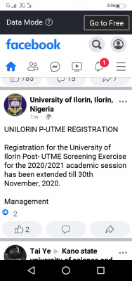 UNILORIN extends post utme registration deadline for 2020/2021