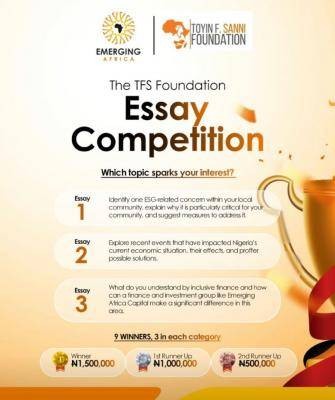 Toyin Sanni Foundation National Essay Competition for Senior Secondary Students