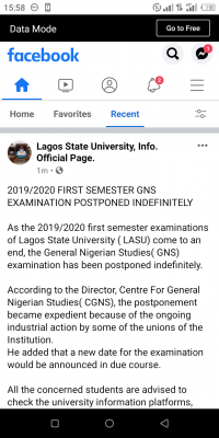 LASU postpones 1st semester GNS exam for 2019/2020 session