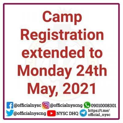 NYSC camp registration extended to May 24th